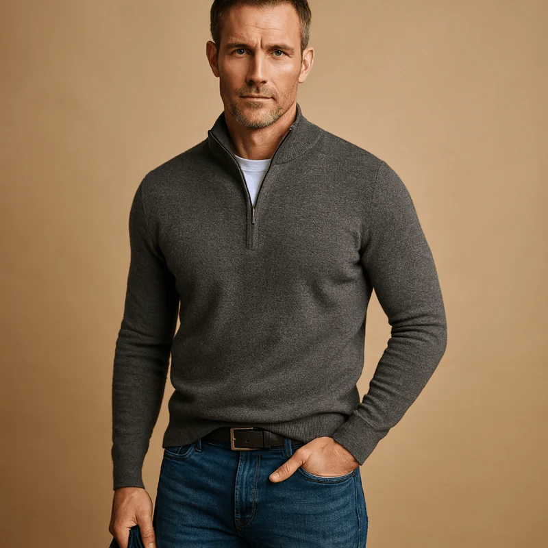 Pull Camionneur Homme – Demi-Zip