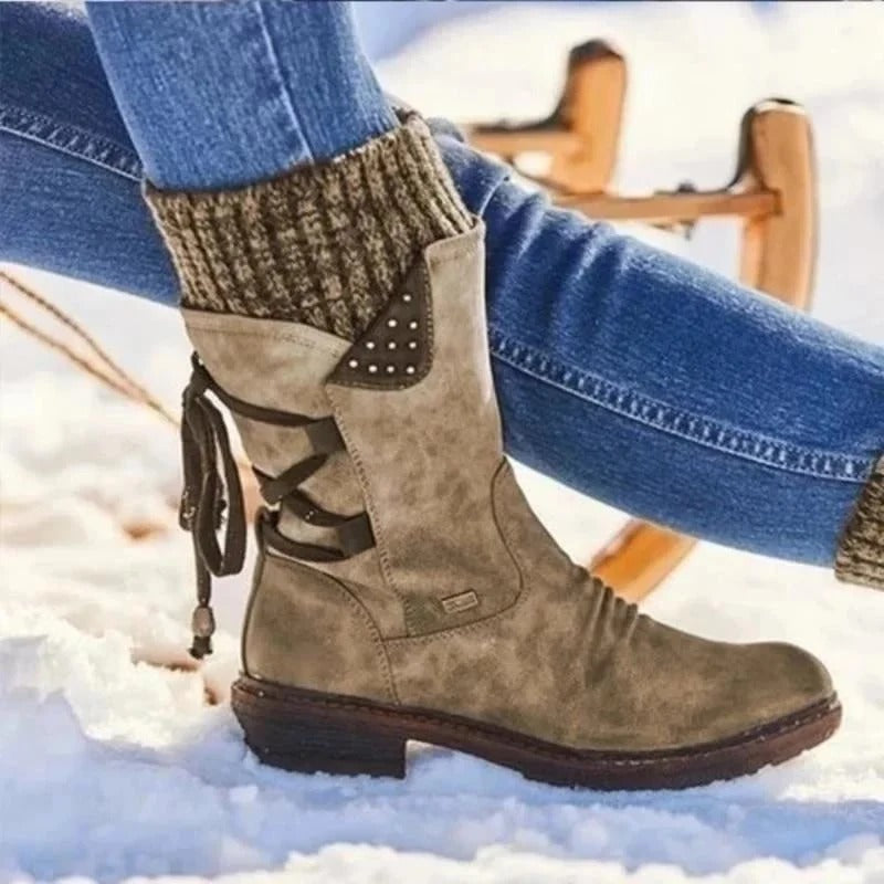 Bottes d'Hiver Femme Doublées – Fermeture Zippée