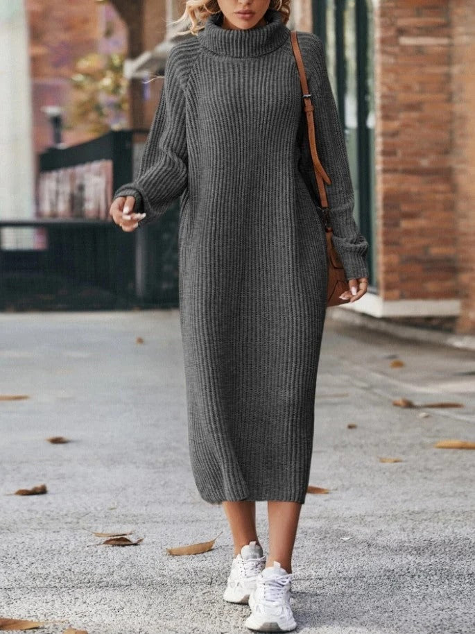 Robe Pull Col Roulé Femme – Coupe Ample