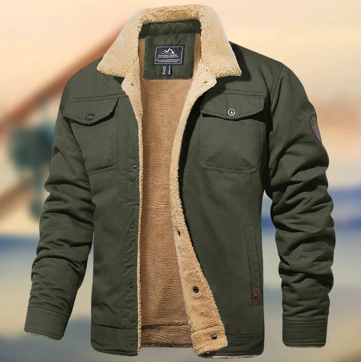 Veste d'Hiver Homme Doublée – Capuche Amovible