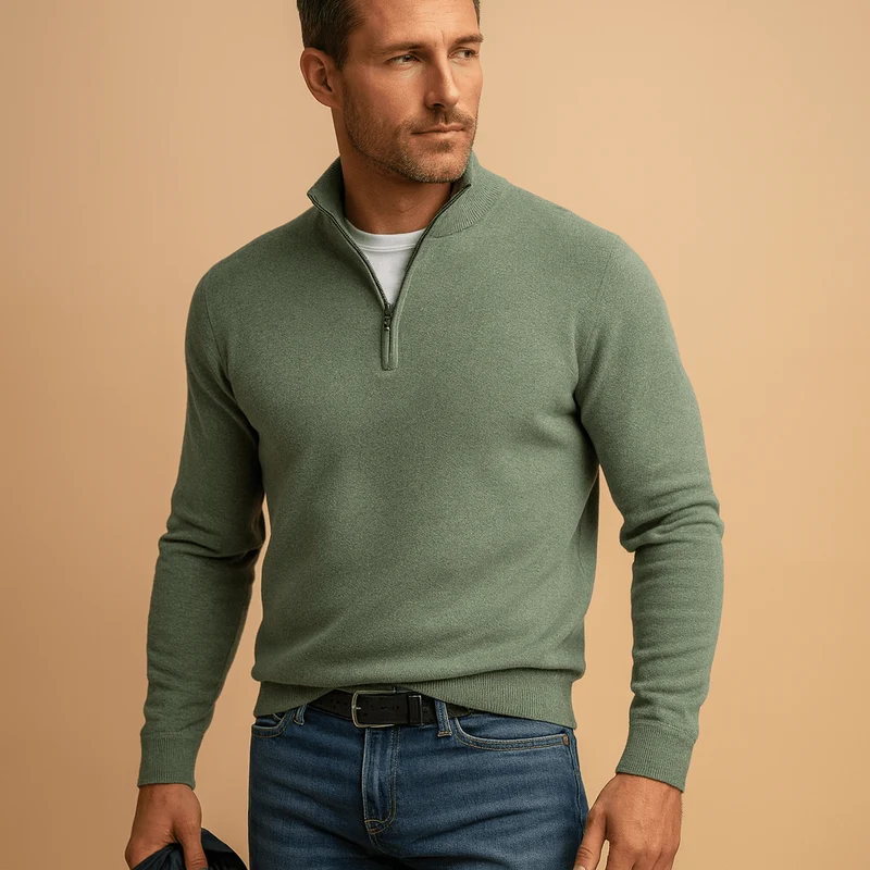 Pull Camionneur Homme – Demi-Zip