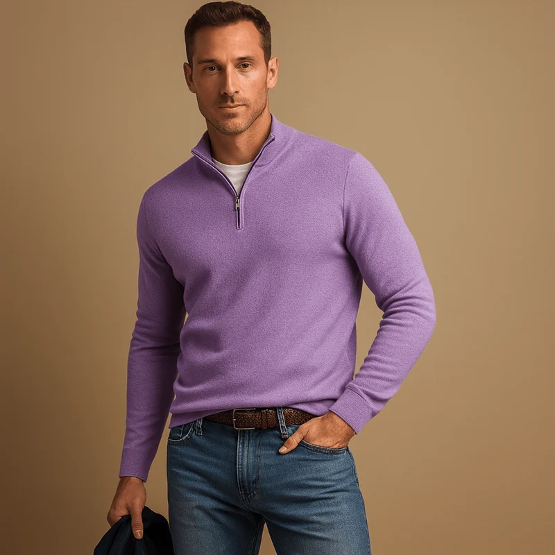 Pull Camionneur Homme – Demi-Zip