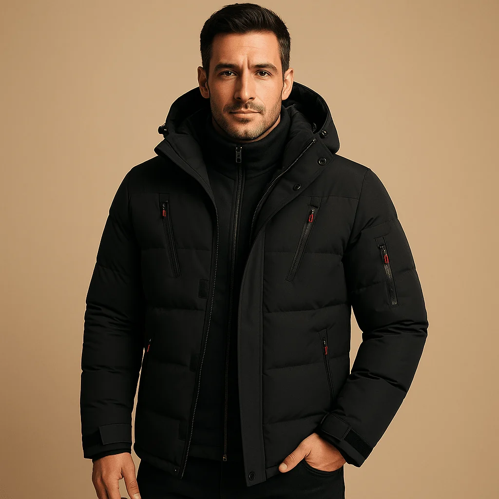 Veste d'Hiver Homme à Capuche – Coupe Regular