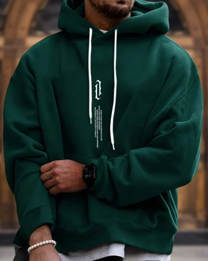 Sweat à Capuche Homme – Imprimé Typographique