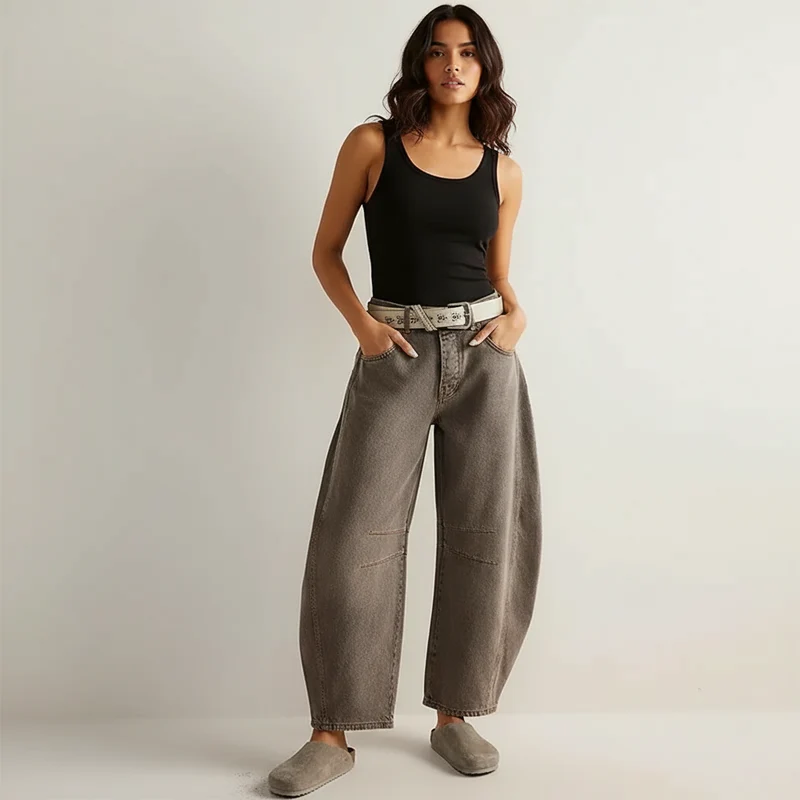 Jean Baggy Femme – Taille Haute