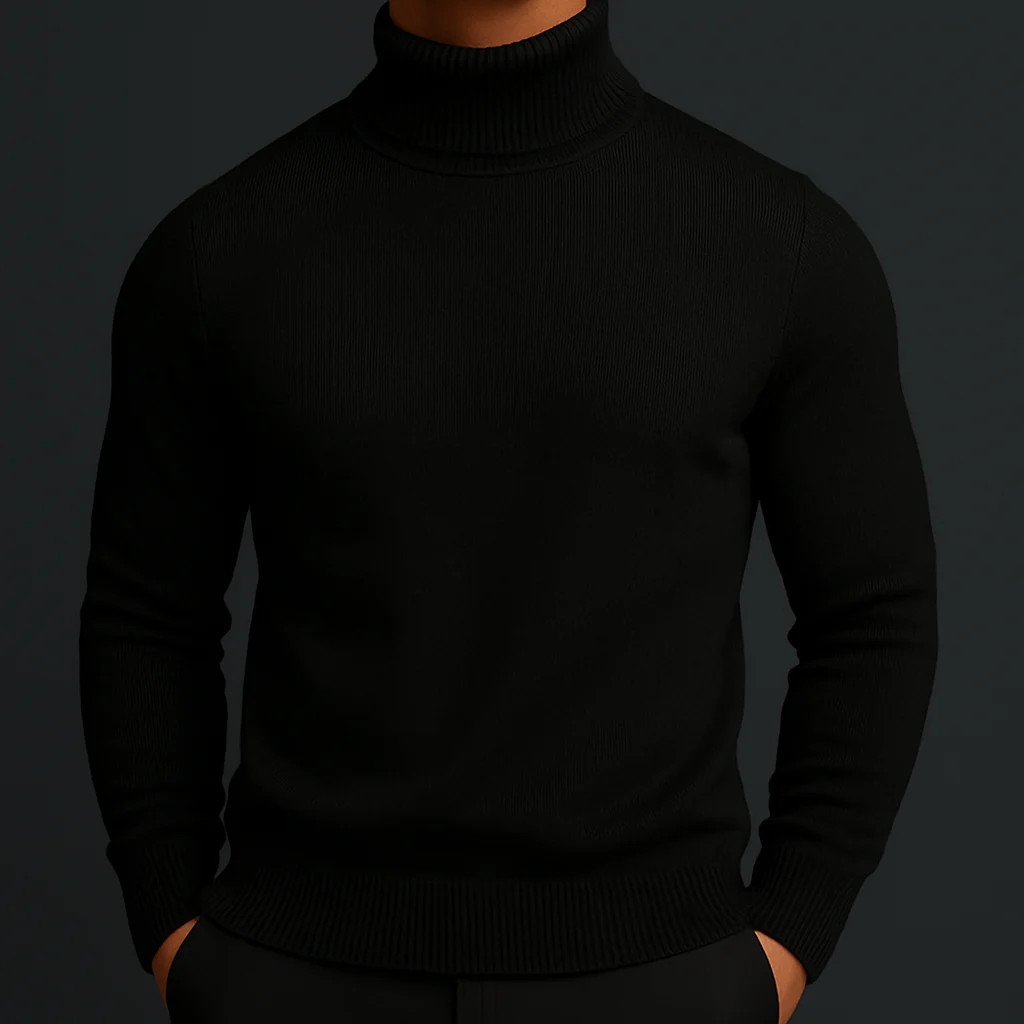 Pull Col Roulé Homme – Coupe Ajustée