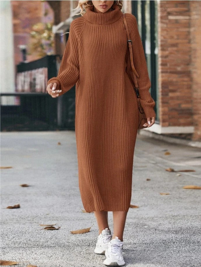 Robe Pull Col Roulé Femme – Coupe Ample