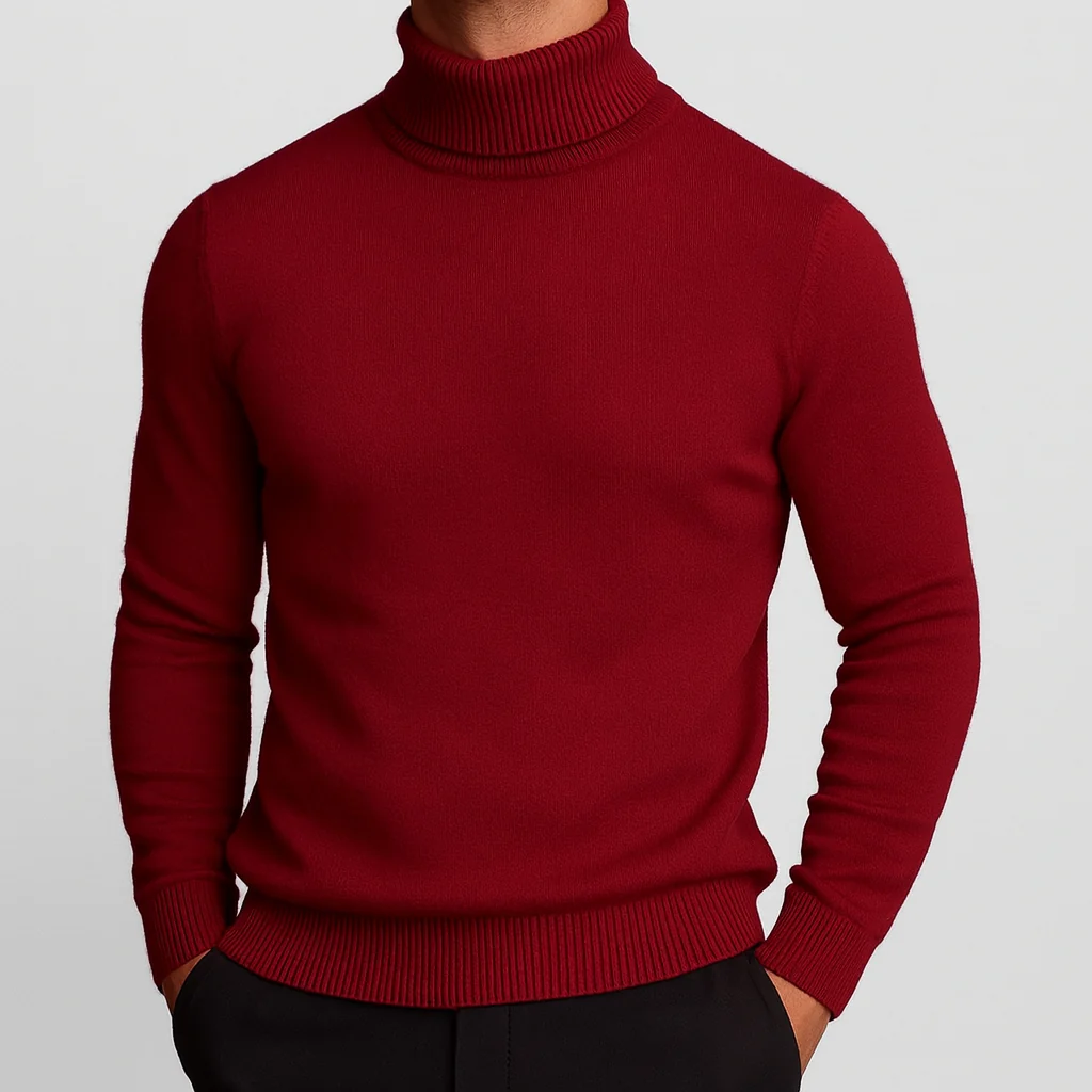 Pull Col Roulé Homme – Coupe Ajustée