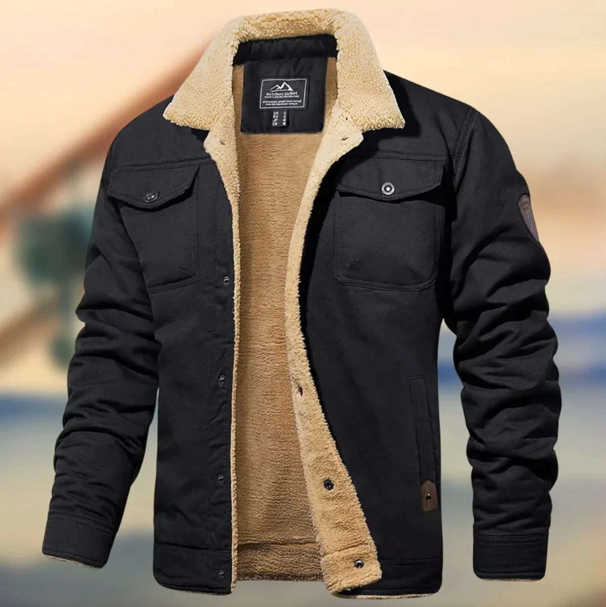 Veste d'Hiver Homme Doublée – Capuche Amovible