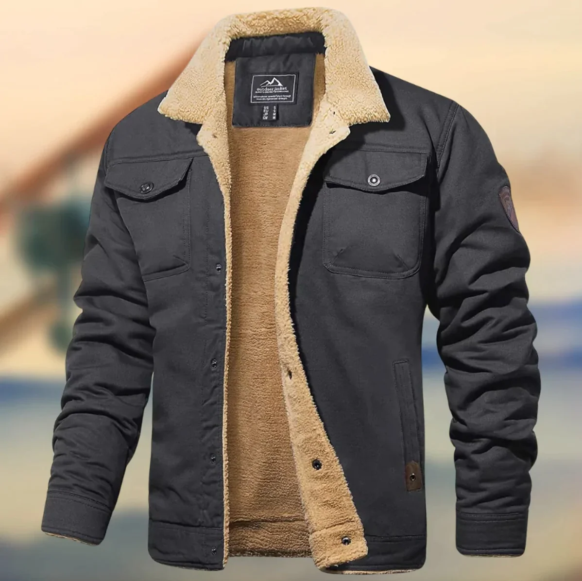 Veste d'Hiver Homme Doublée – Capuche Amovible