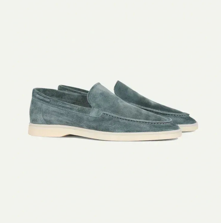 Mocassins homme effet daim gris foncé