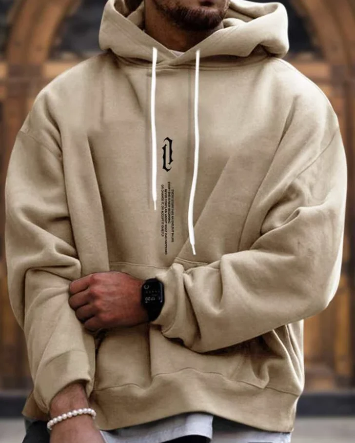 Sweat à Capuche Homme – Imprimé Typographique