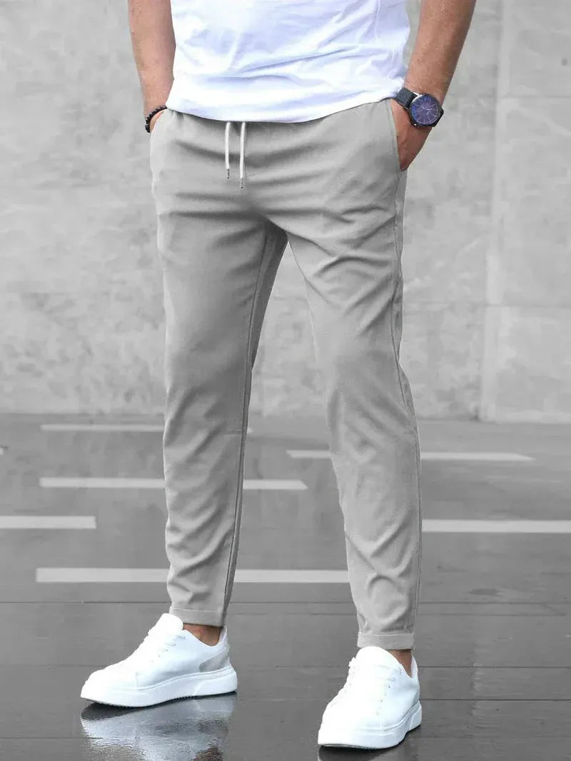 Pantalon Stretch Homme – Taille Élastiquée à Cordon