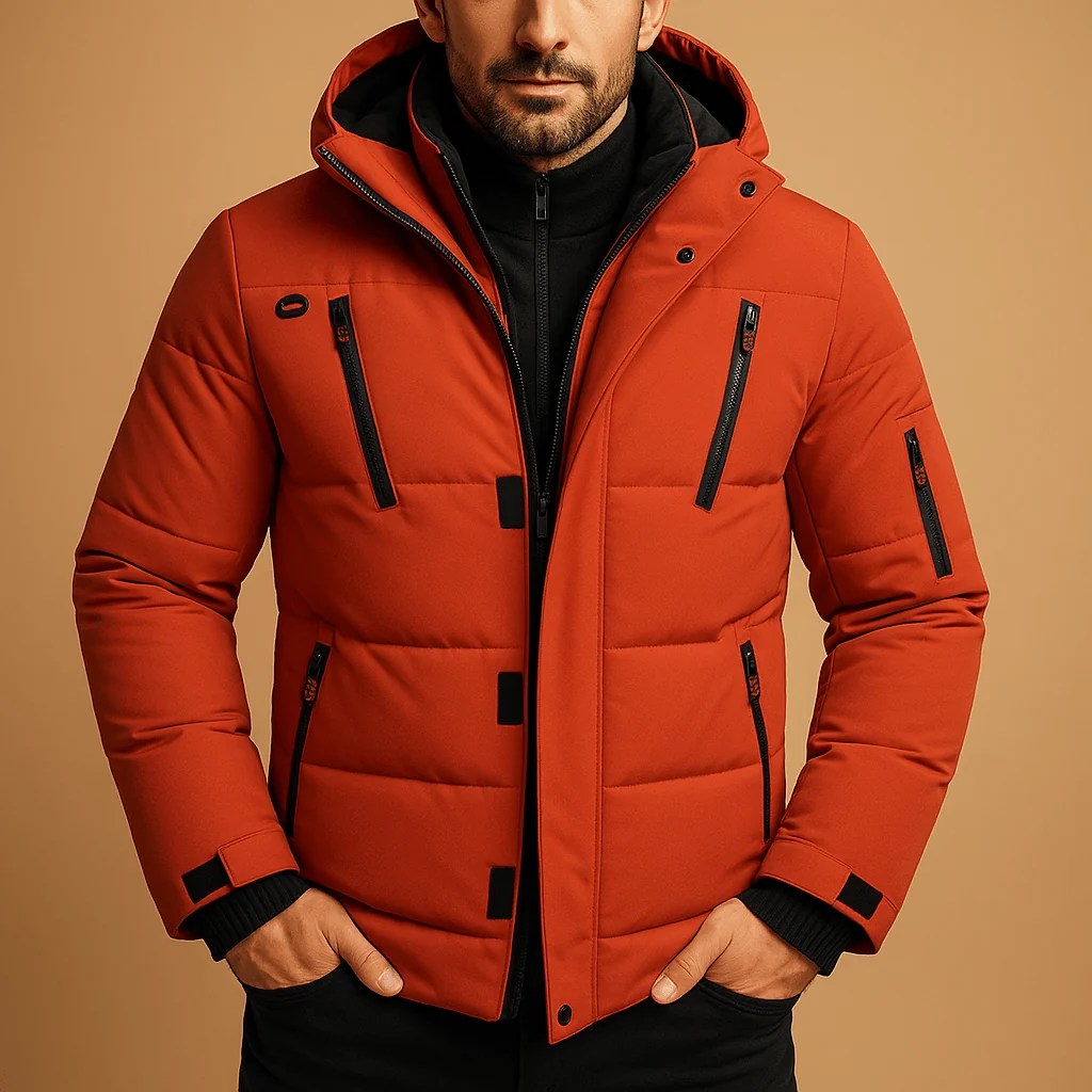 Veste d'Hiver Homme à Capuche – Coupe Regular