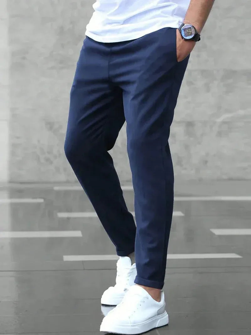 Pantalon Stretch Homme – Taille Élastiquée à Cordon