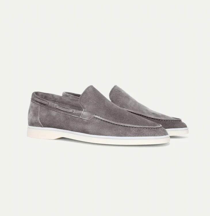 Mocassins homme effet daim coupe classique
