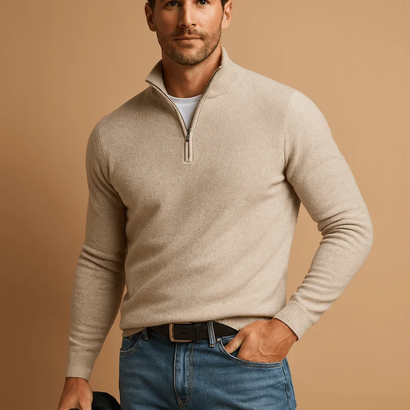 Pull Camionneur Homme – Demi-Zip
