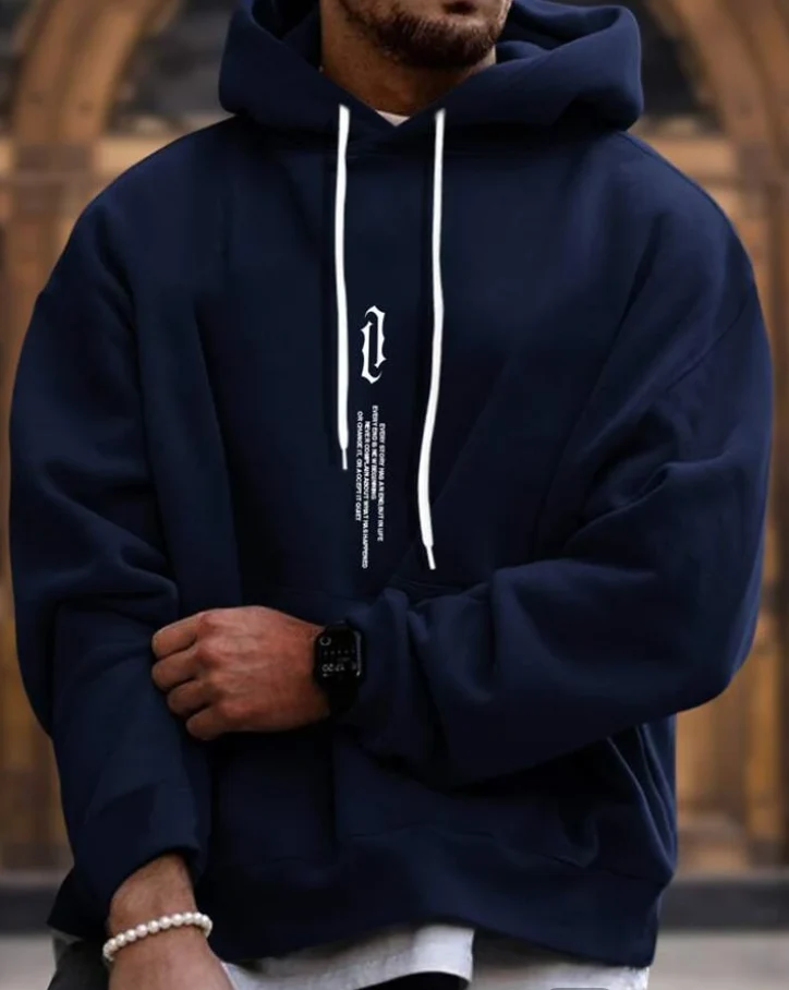 Sweat à Capuche Homme – Imprimé Typographique