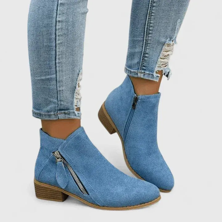 Boots Femme Zippées – Style Vintage