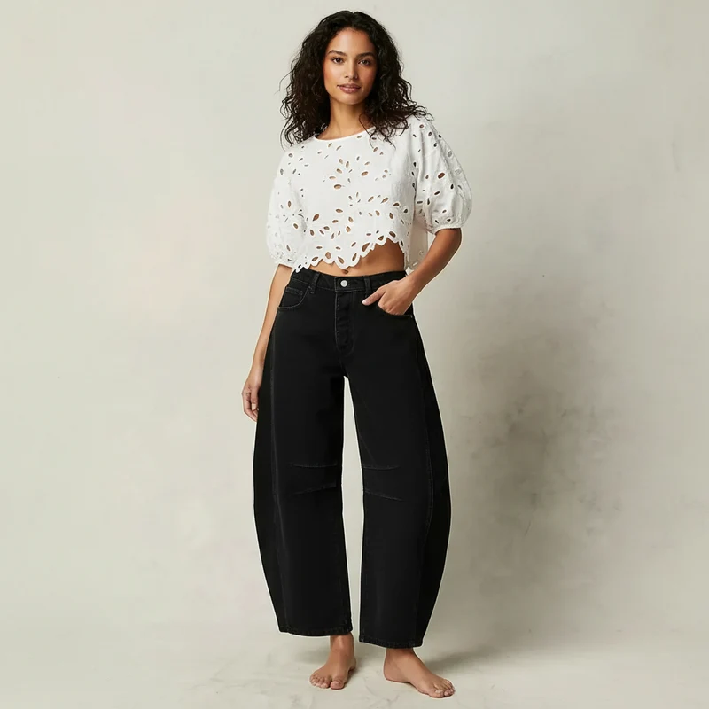 Jean Baggy Femme – Taille Haute