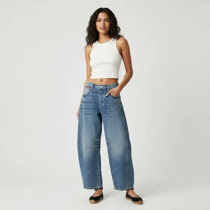 Jean Baggy Femme – Taille Haute