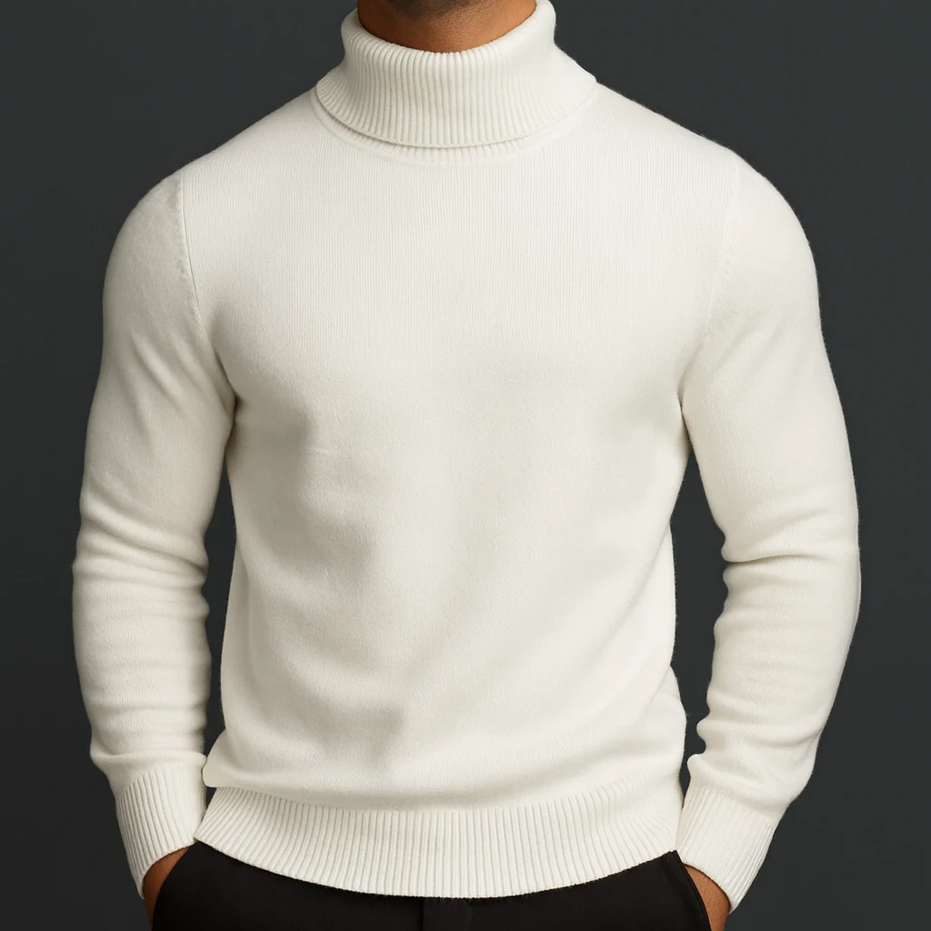 Pull Col Roulé Homme – Coupe Ajustée