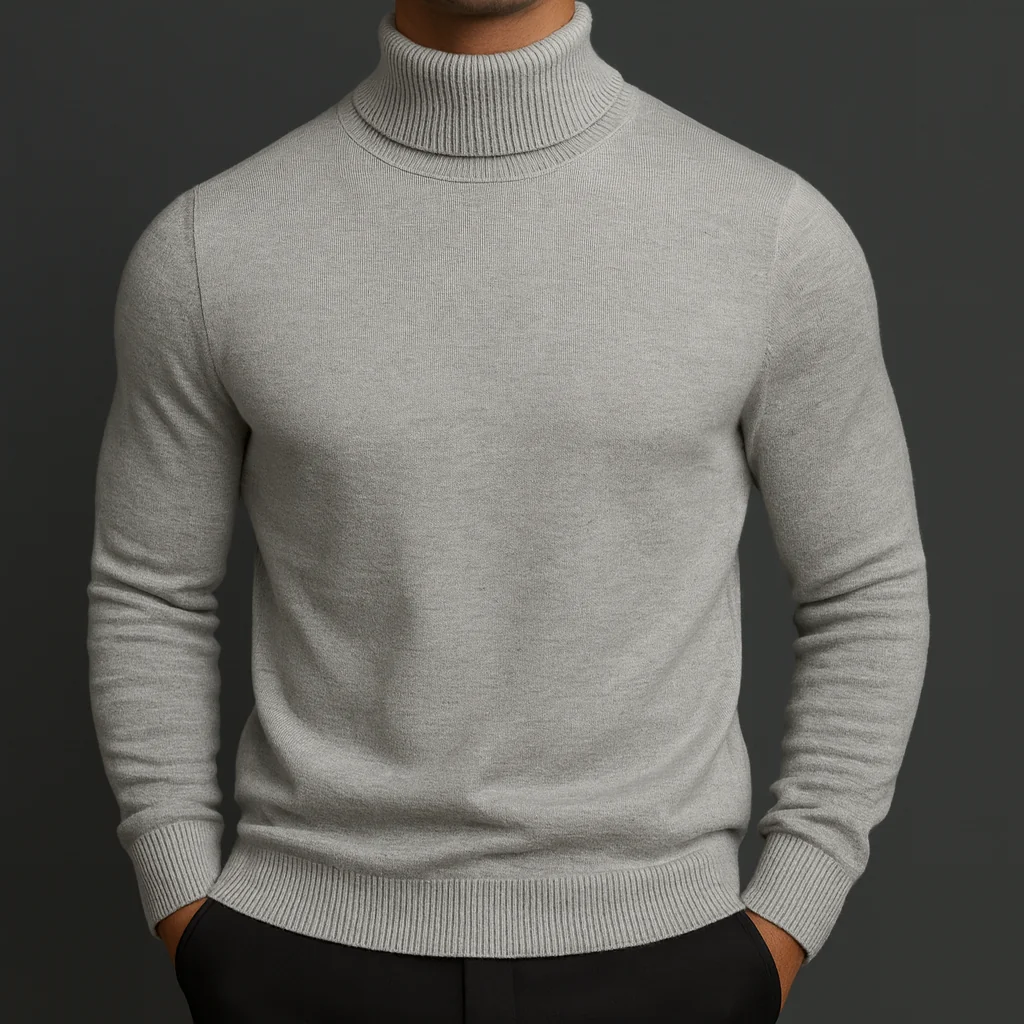 Pull Col Roulé Homme – Coupe Ajustée