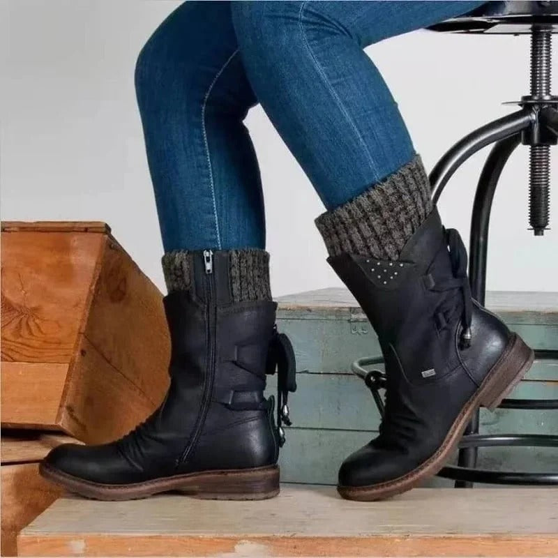 Bottes d'Hiver Femme Doublées – Fermeture Zippée