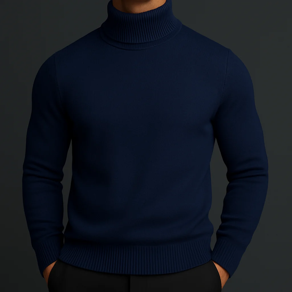 Pull Col Roulé Homme – Coupe Ajustée